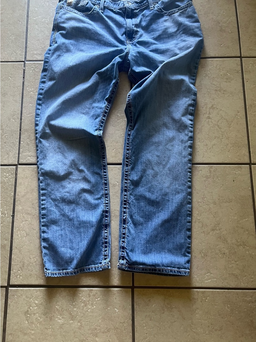 Cinch Grant Men’s 40x34 Light Washed Relaxed Bootcut Denim Jeans